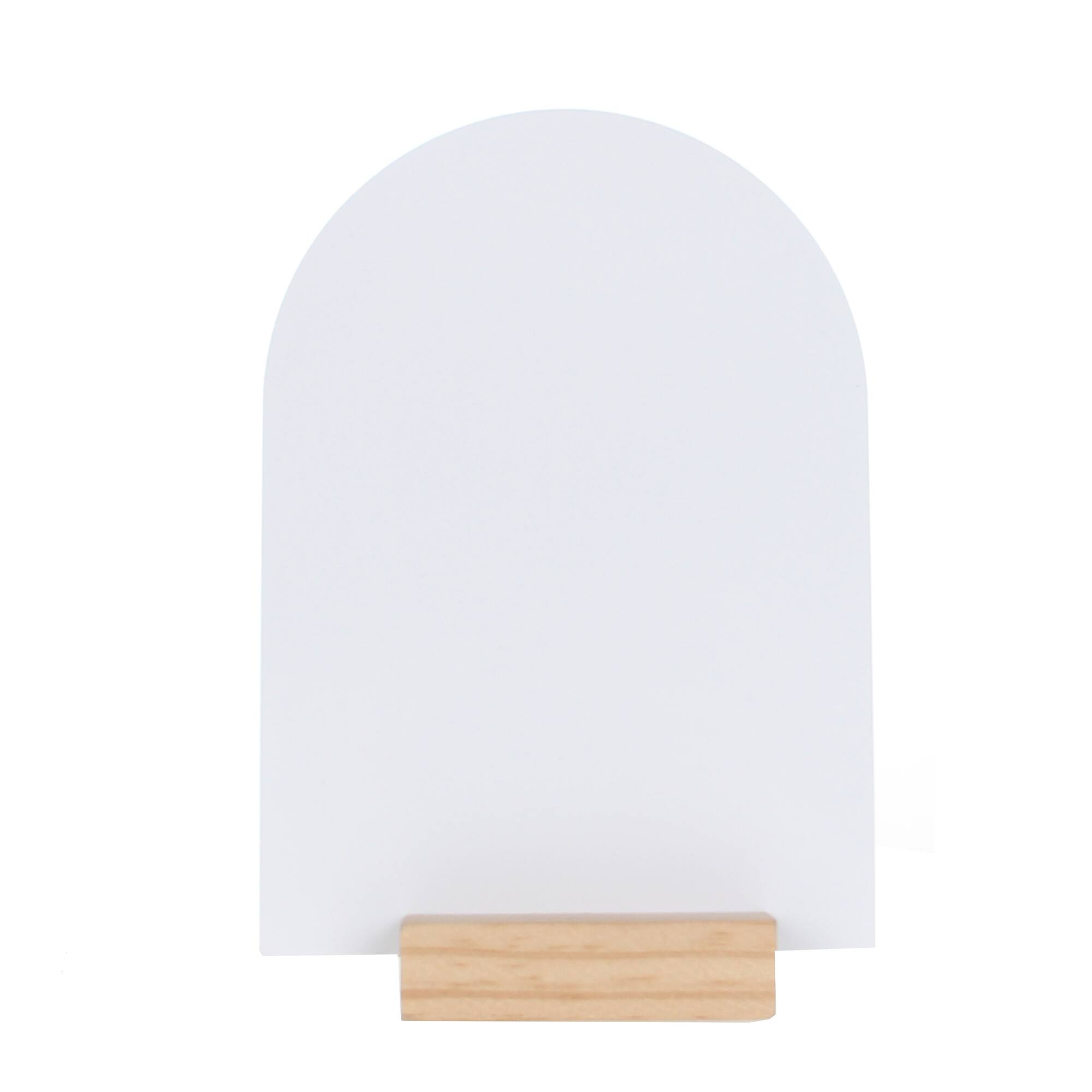 12 Pack: 7.5" Acrylic Sign with Wood Stand by Make Market®